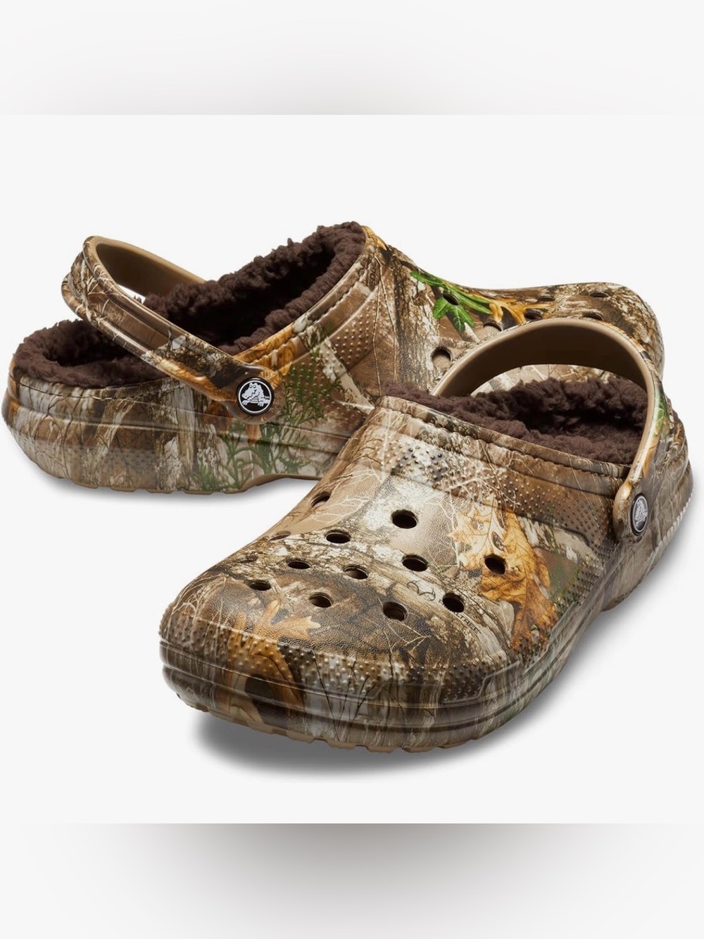 CROCS Unisex classic clog Realtree Camo and Brown Lining